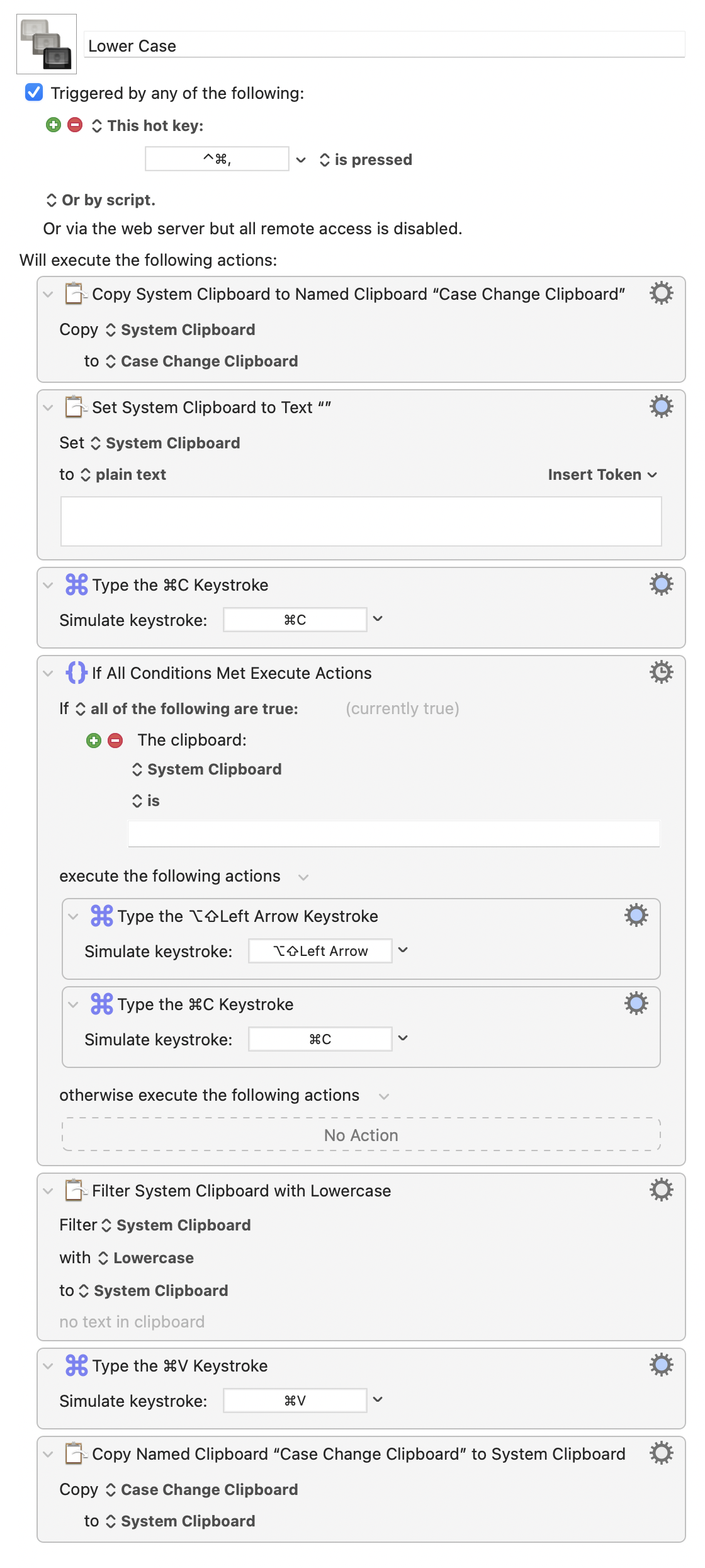 Case and Keyboard Maestro All this